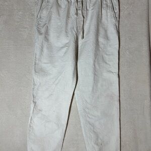 Zara Women's Light Cream Cropped Pants